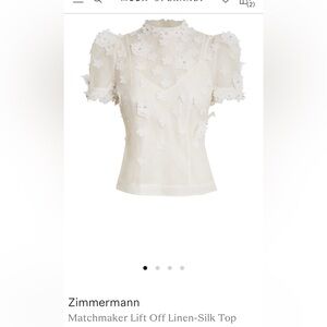 Zimmermann Matchmaker Lift Off Linen-Silk Top